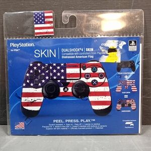 Playstation 4 PS4 Dualshock 4 Distressed American Flag Controller Skin